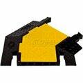 Justrite 5 Channel  Right Turn, Yellow/Black, YJ5TR-125-Y/B YJ5TR-125-Y/B